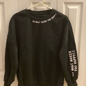Black Graphic Men's Sweater